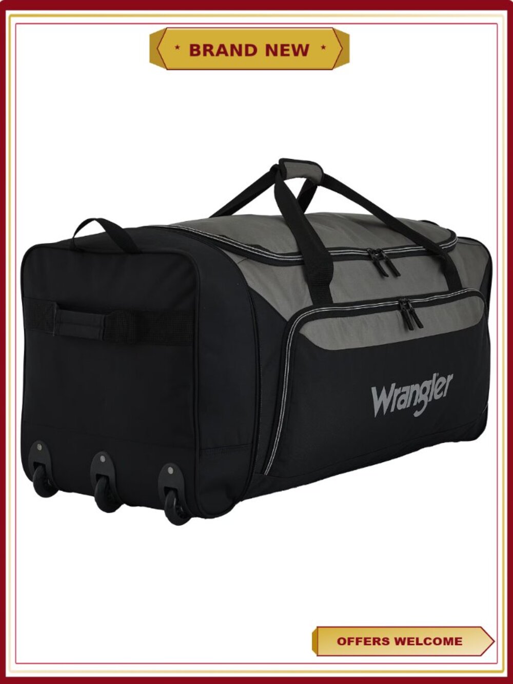 36in Jumbo Rolling Locker Duffel Bag with Wheels